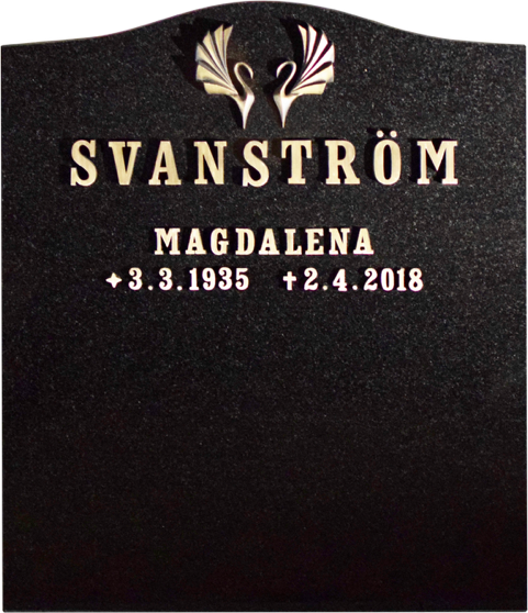 Hautakivi Svanström - Musta graniitti image